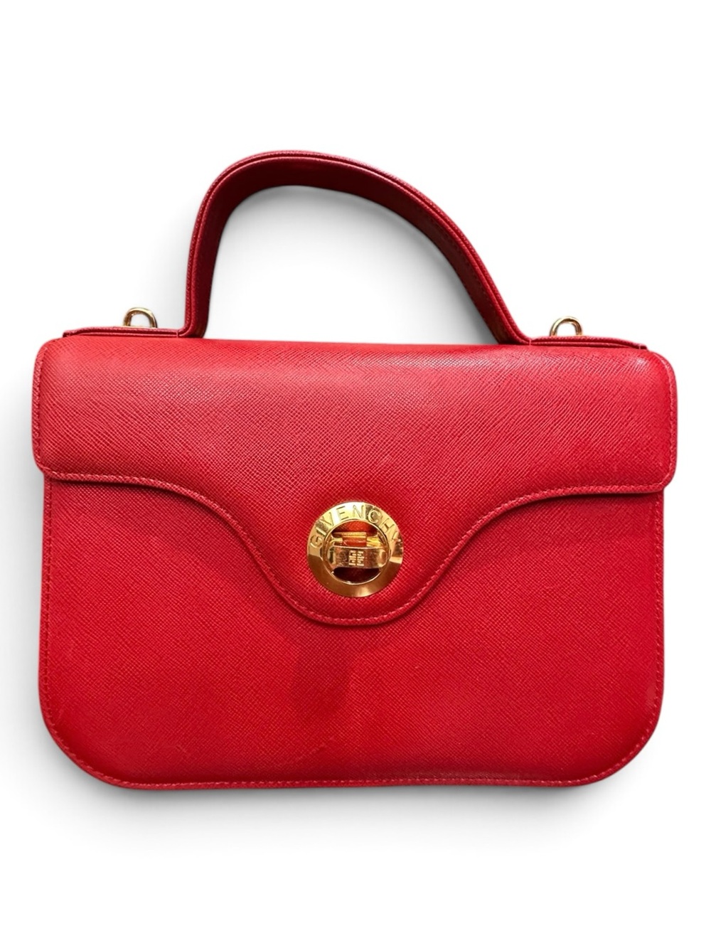 Vintage Givenchy Red Saffiano 2-Way Bag